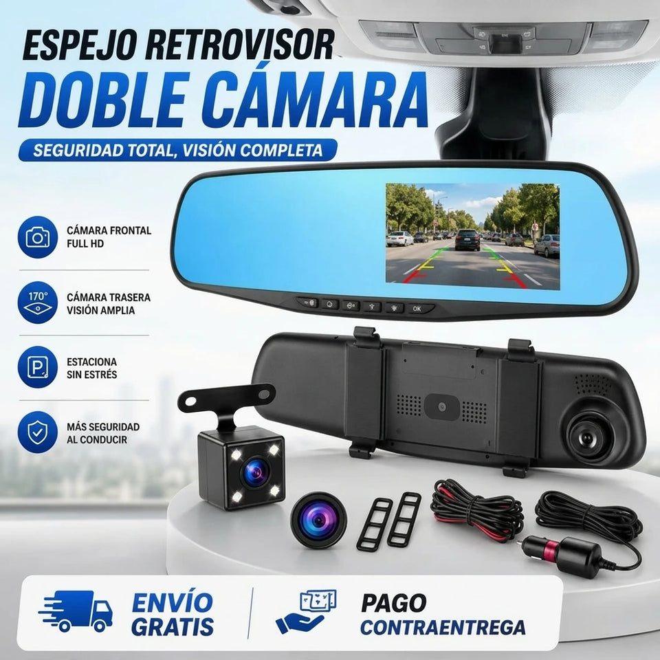 ESPEJO RETROVISOR DOBLE CÁMARA